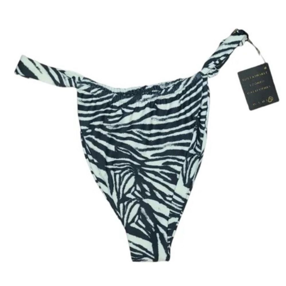 Skatie Zebra Print Bikini Bottom - Picture 2 of 6